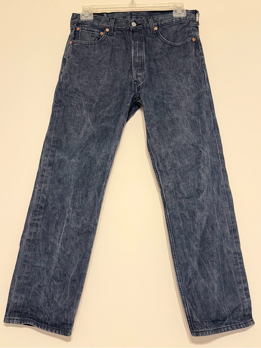 Mens Levi’s 501 Original Straight Fit Black Jeans 34x32